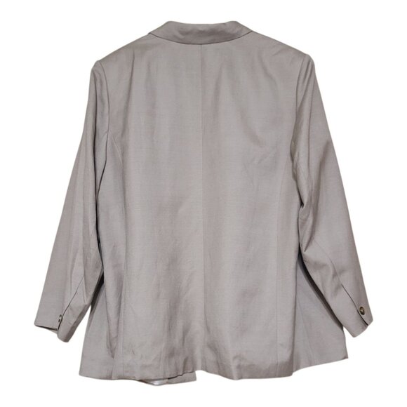 Calvin Klein Womens Linen-Blend Blazer Open Front Tan Size 22W- Business Casual - Picture 9 of 10